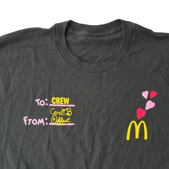 Cardi B Offset McDonalds‎ Collaboration Travis Scott Hype Streetwear Tee Shirt - Picture 2 of 5